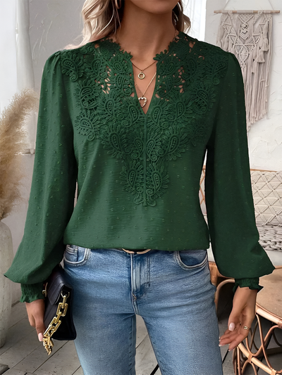 Isabel® | Elegant Long-Sleeved V-Neck Blouse