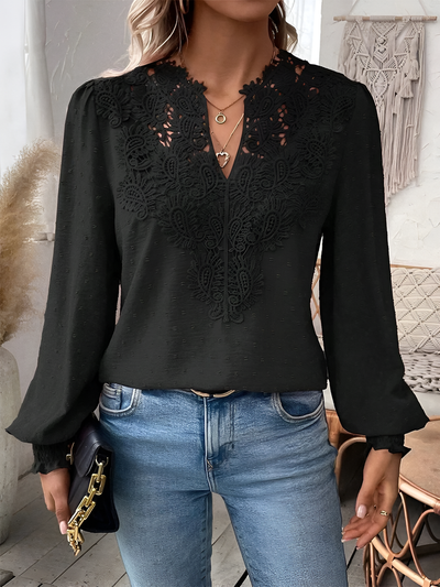 Isabel® | Elegant Long-Sleeved V-Neck Blouse