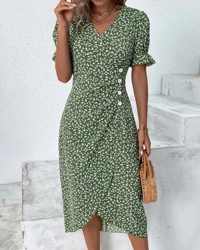 Lydia® | Fine Dress With Buttons