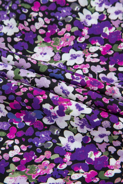 Amanda® | Floral blouse with balloon sleeves and tie collar