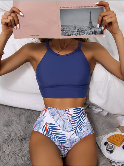 Justina® | High neck bikini top with hot thong