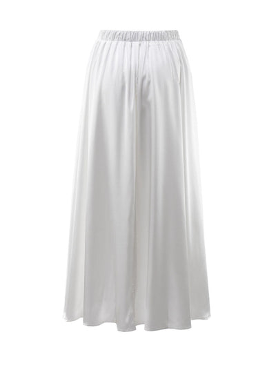 Paulina® | Long satin skirt with a high waist