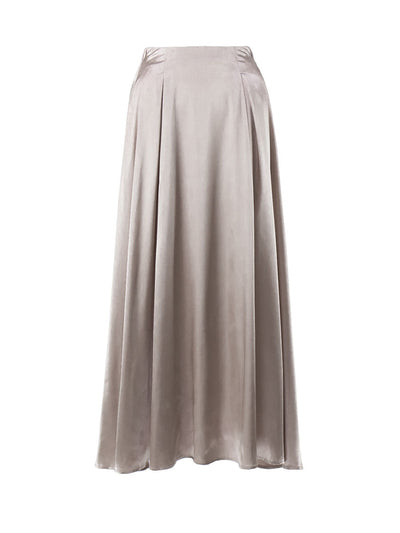 Paulina® | Long satin skirt with a high waist