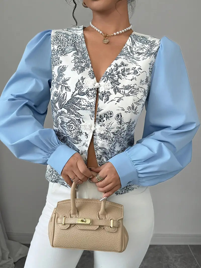Mireya® | Vintage cotton blouse with puff sleeves