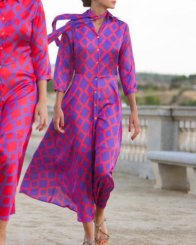 Casandra® | Shirt Dress With V-Neck And 3/4 Sleeves