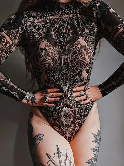 Luzia® | Long sleeve mesh bodysuit