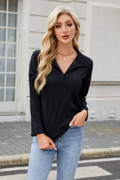 Ana® | Structured, long-sleeved blouse with a collar