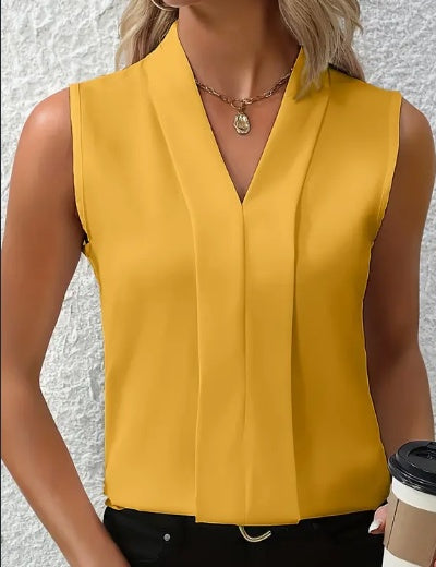 Anemona® | Elegant Sleeveless V-Neck Blouse For Women