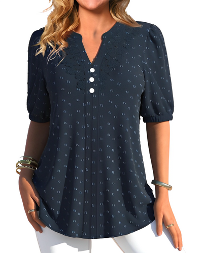 Aurea® | Short-Sleeved Blouse With Snap Buttons