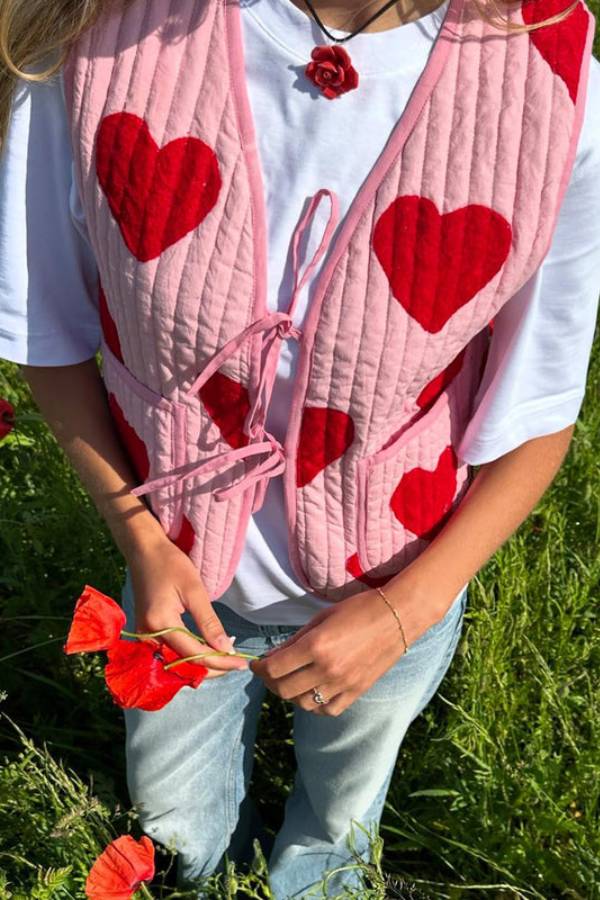 Madelyn® | Tied heart vest with pockets