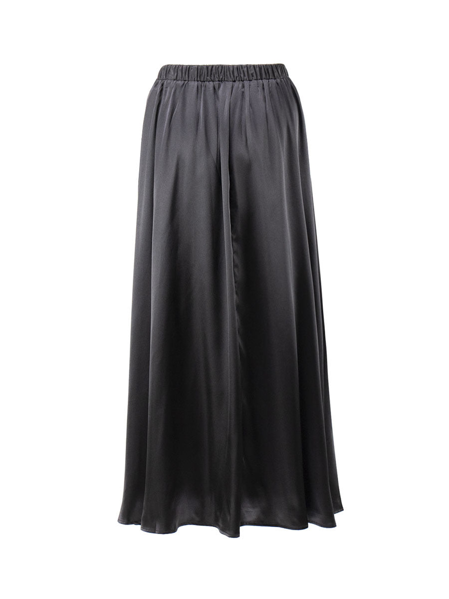 Paulina® | Long satin skirt with a high waist