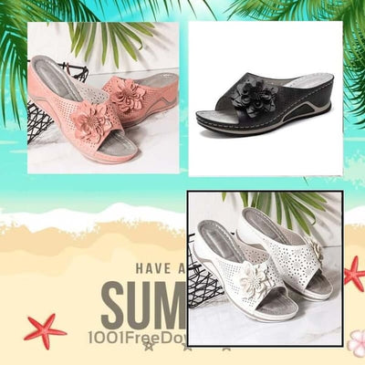 Renata® | Orthopedic sandals made from soft leather with arch support