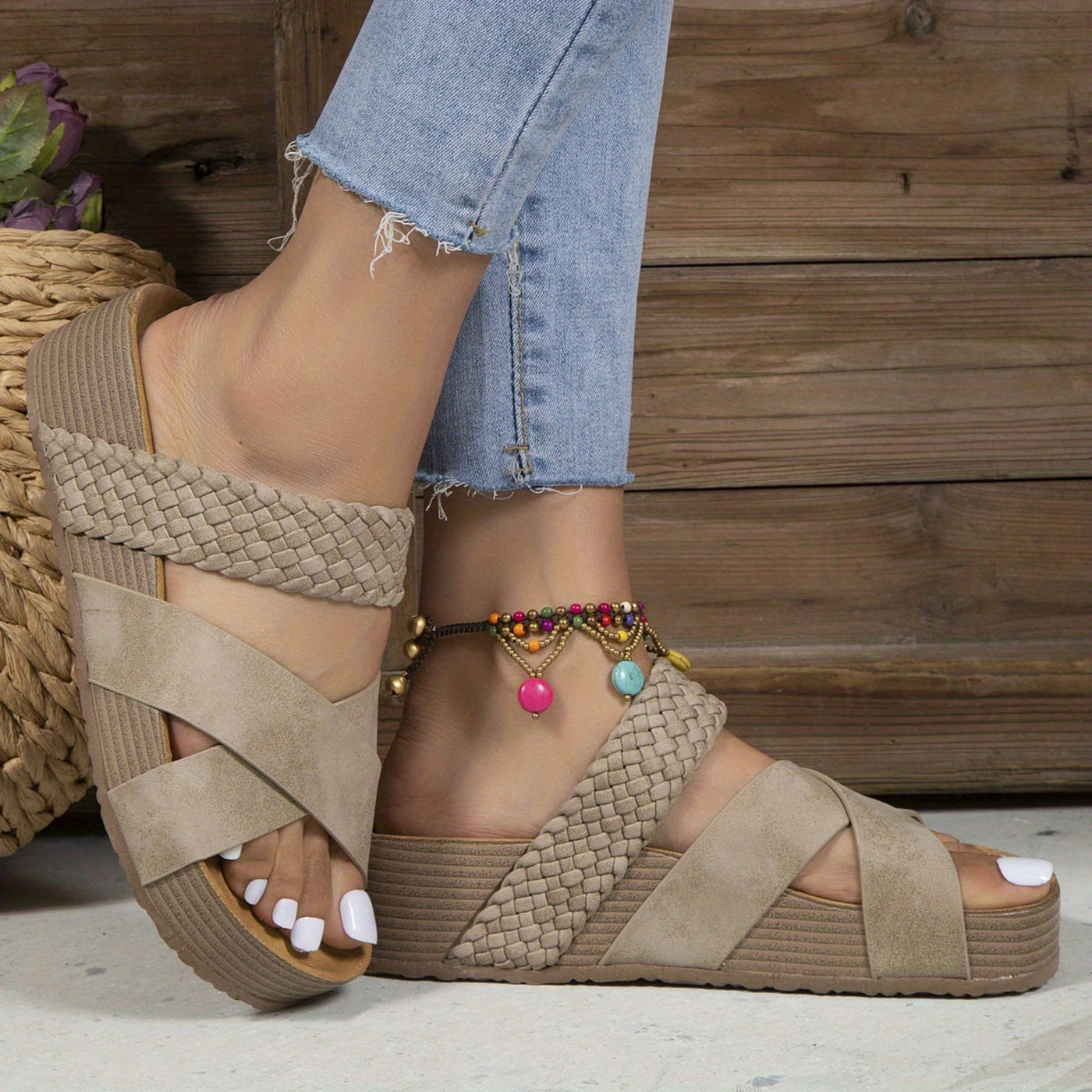 Irma® | Women's wedge sandals with braided straps