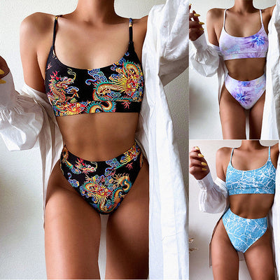 Marina® | Women's split print bikini swimwear