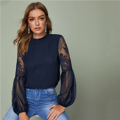 Luz® | Lace Transparent Elegant Women'S Blouse