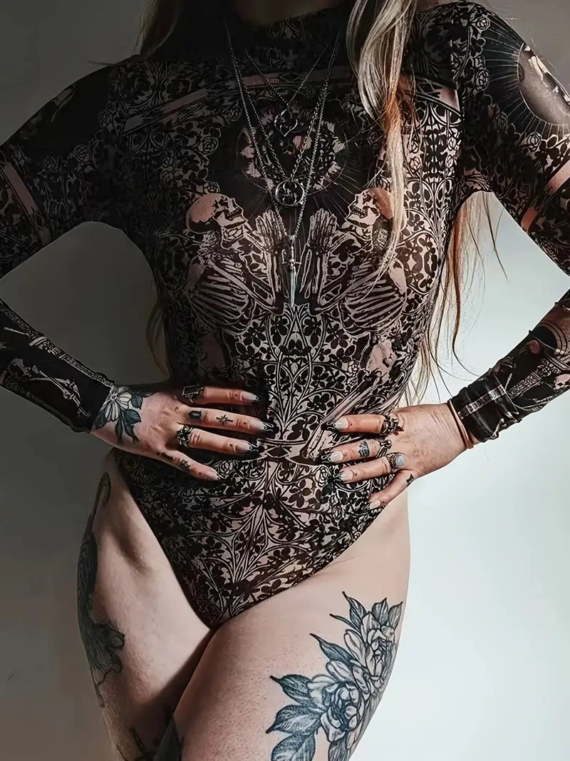 Luzia® | Long sleeve mesh bodysuit