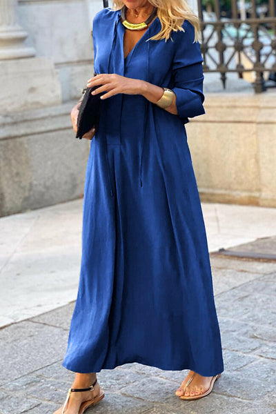 Alondra® | Casual, plain shirt dresses with pockets and a V-neck