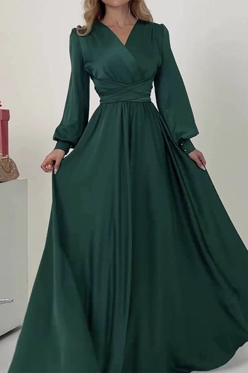 Fiona® | Elegant, solid color dresses with V-neck and A-line