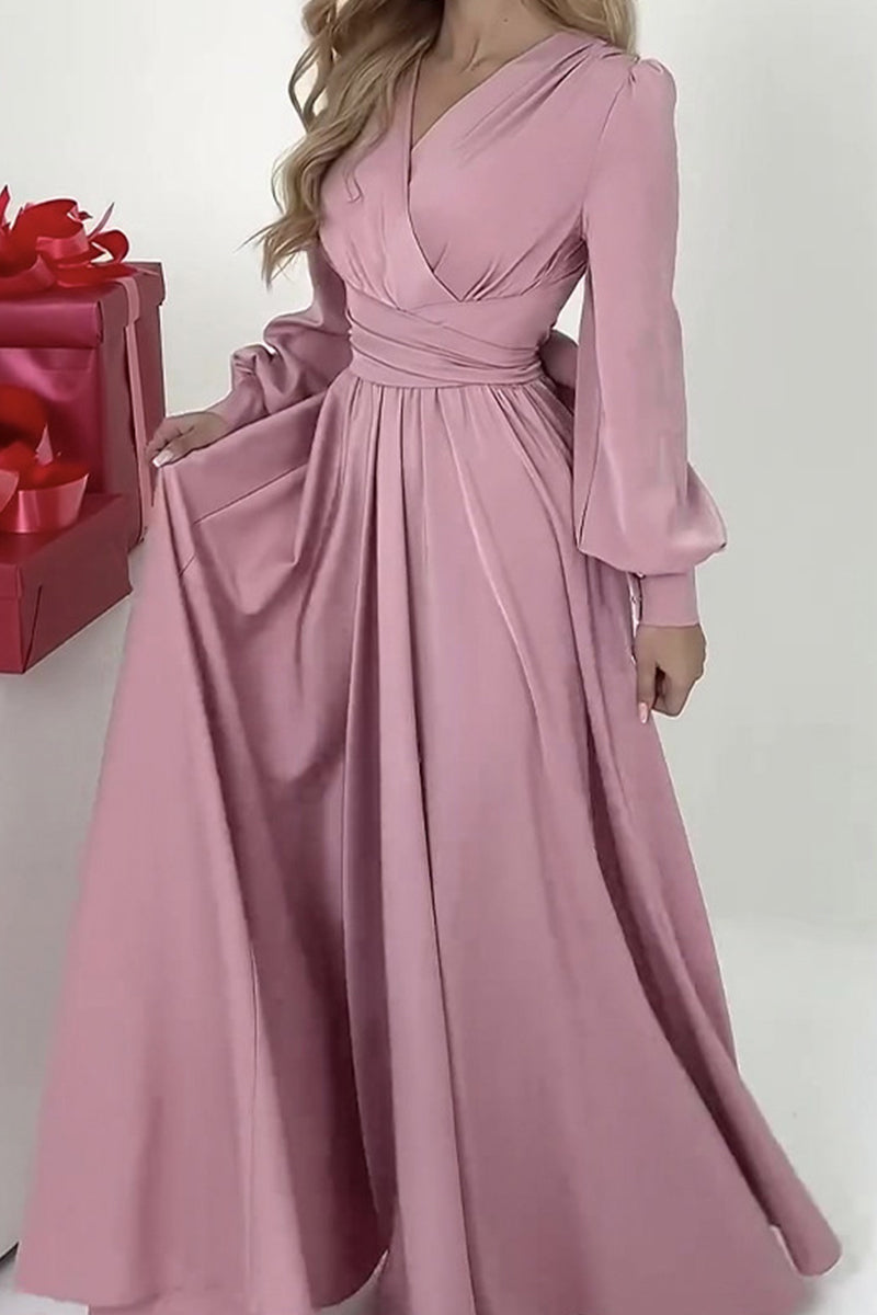 Fiona® | Elegant, solid color dresses with V-neck and A-line