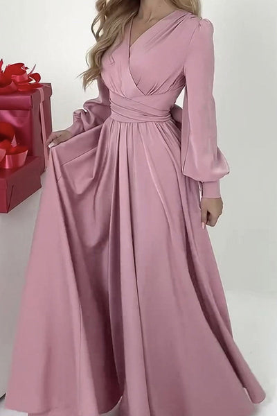 Fiona® | Elegant, solid color dresses with V-neck and A-line