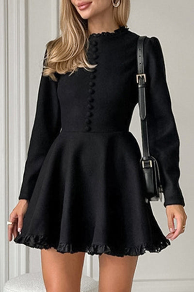 Gabriela® | Elegant dresses with solid lace and buckle, O-neck and A-line of celebrities