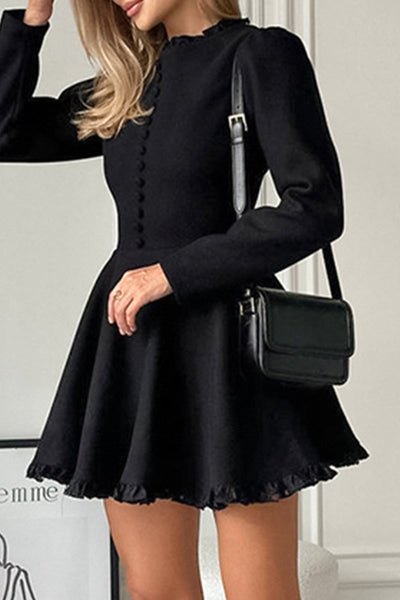 Gabriela® | Elegant dresses with solid lace and buckle, O-neck and A-line of celebrities