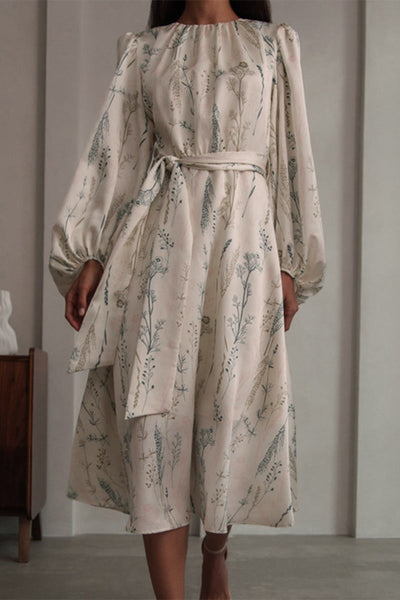 Beatriz® | Elegant dresses with floral frenulum and O-neck in A-line