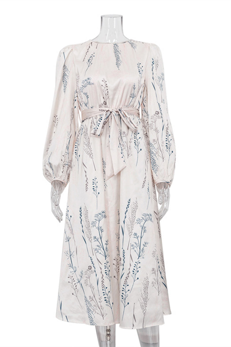 Beatriz® | Elegant dresses with floral frenulum and O-neck in A-line