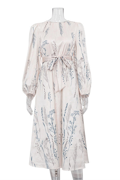 Beatriz® | Elegant dresses with floral frenulum and O-neck in A-line