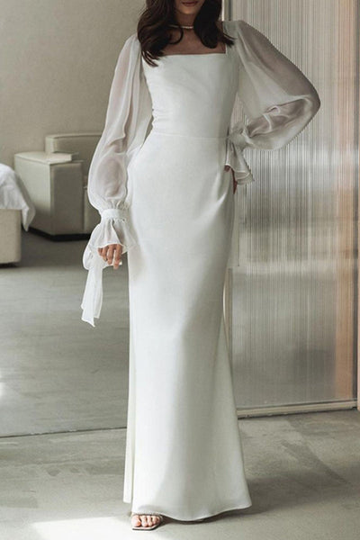 Karina® | Elegant A-line dresses with fixed frenulum and square collar of celebrities
