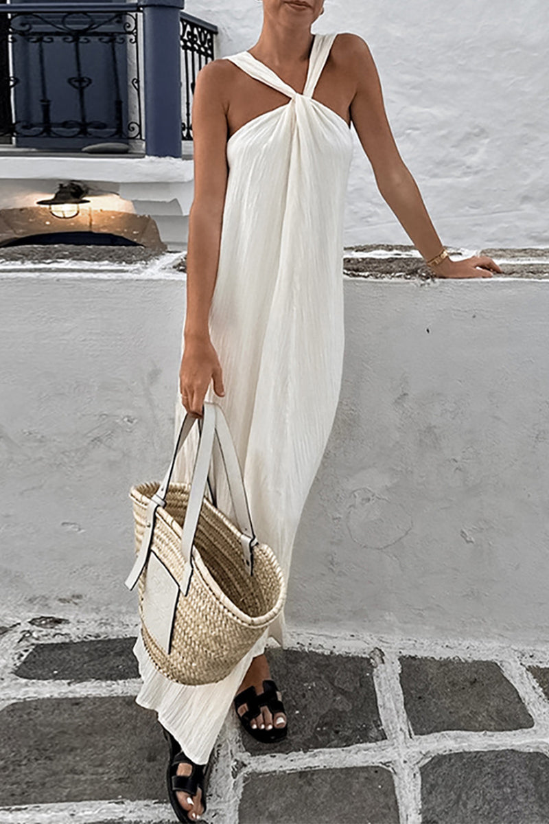 Giovanna® | Casual, simple, plain, sleeveless dresses with pleats