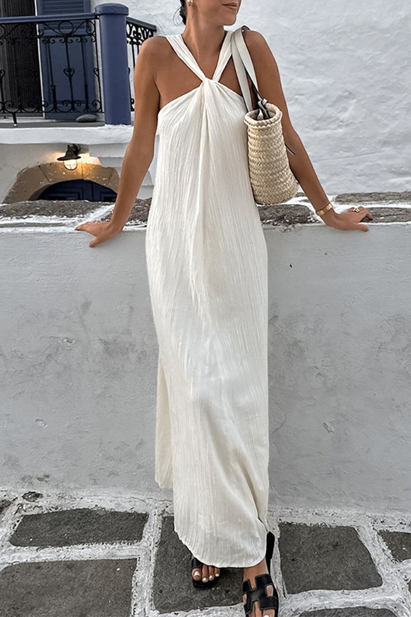 Giovanna® | Casual, simple, plain, sleeveless dresses with pleats