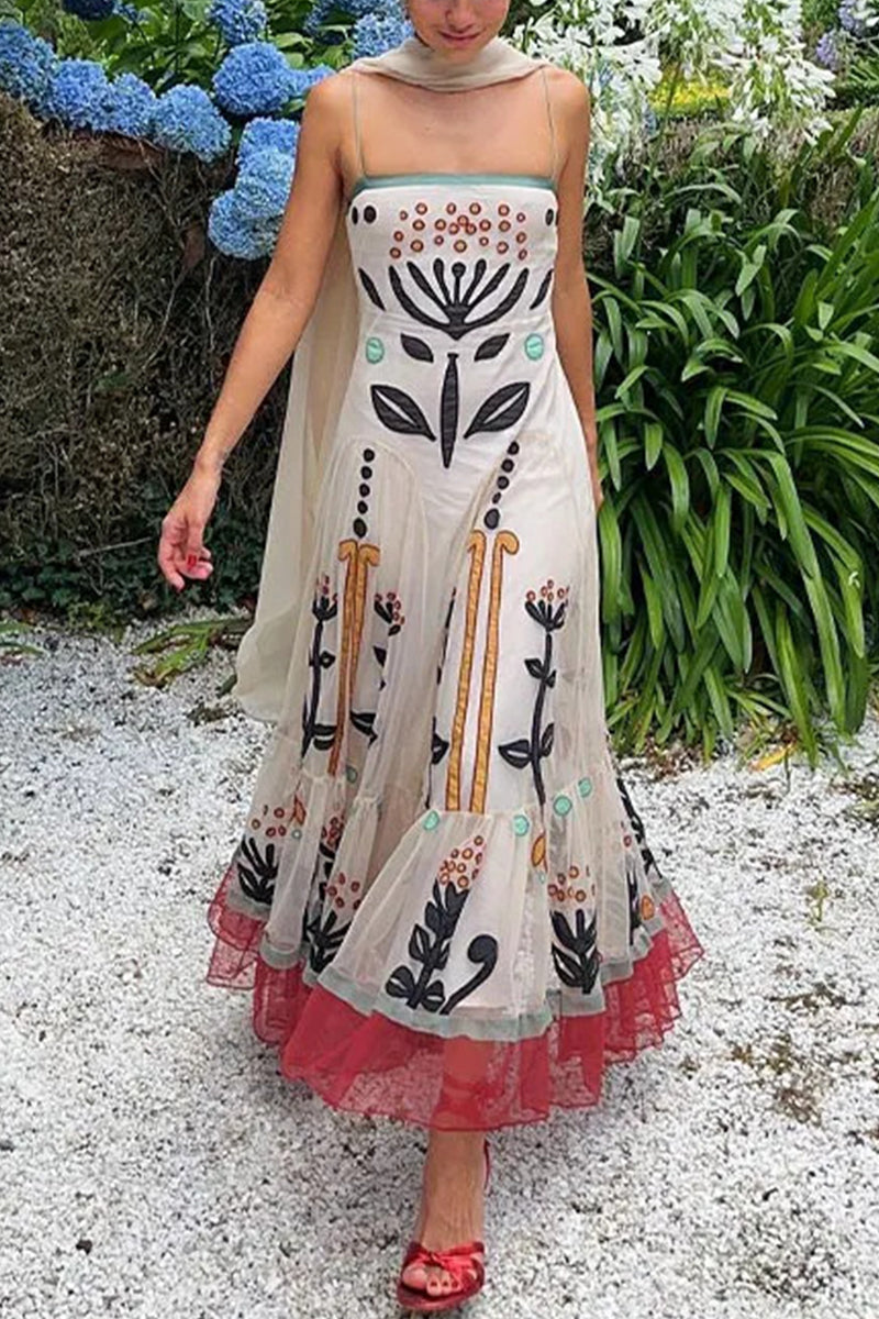 Florencia® | Sexy patchwork sling dresses with geometric print