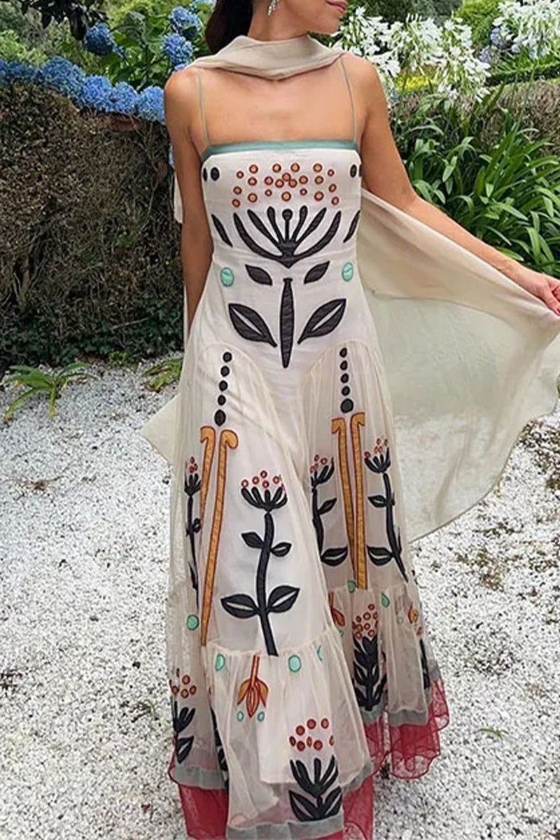 Florencia® | Sexy patchwork sling dresses with geometric print