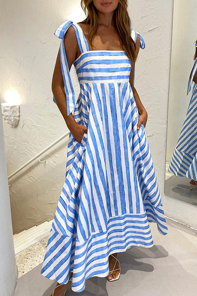 Carmen® | Cute striped frenulum beach dresses