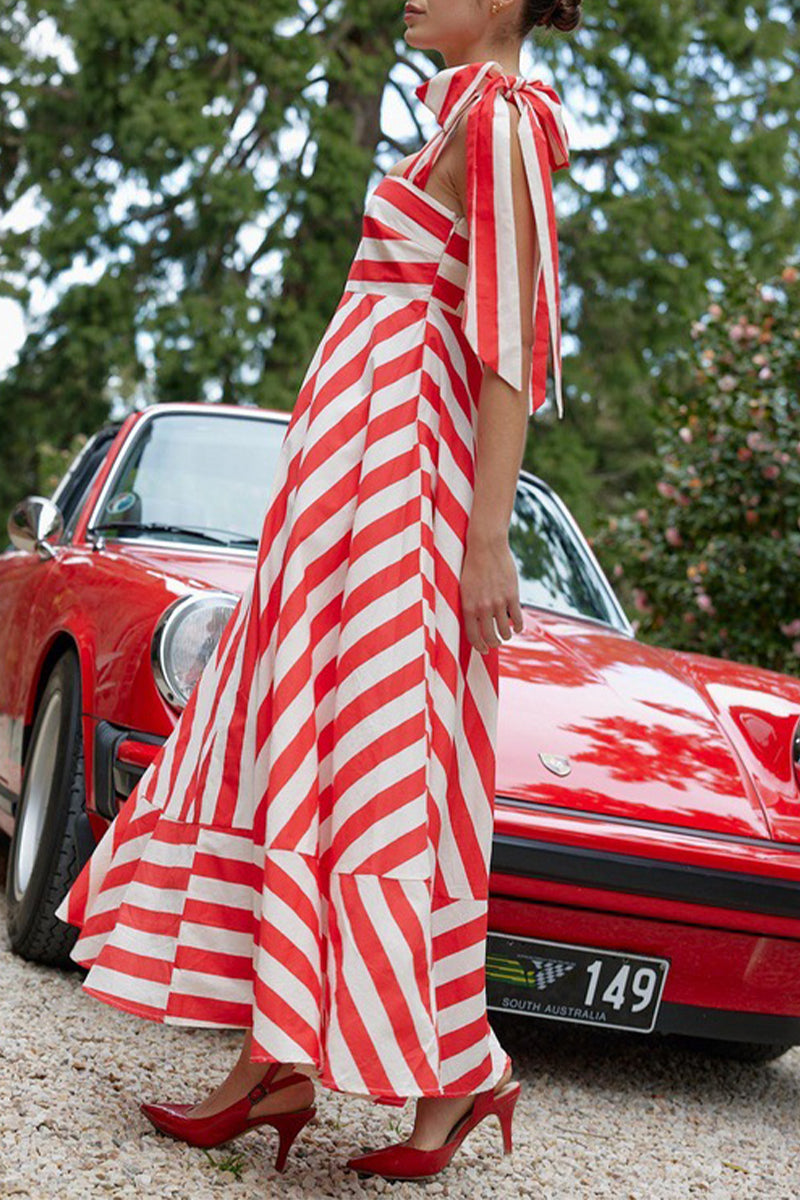Carmen® | Cute striped frenulum beach dresses