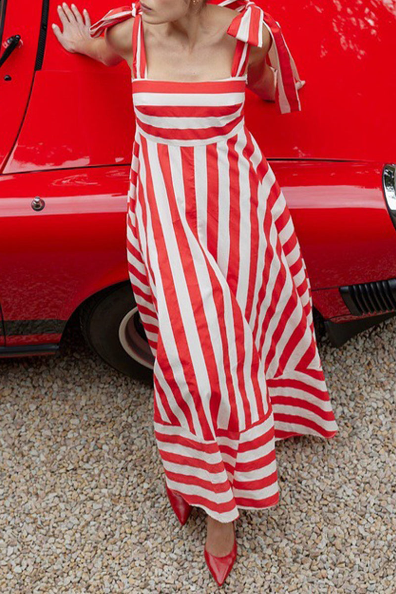 Carmen® | Cute striped frenulum beach dresses