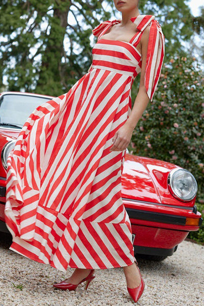 Carmen® | Cute striped frenulum beach dresses