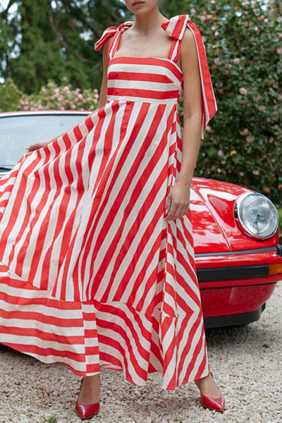 Carmen® | Cute striped frenulum beach dresses
