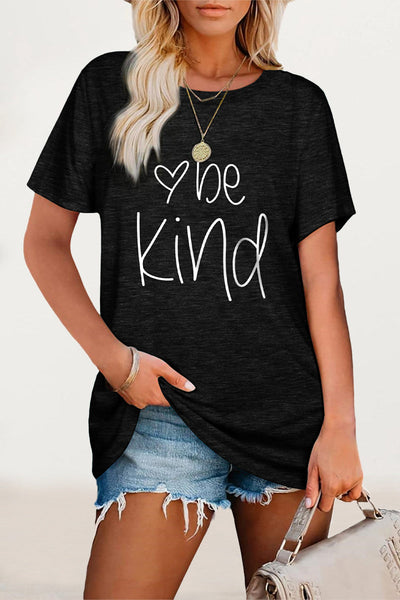 Antonella® | Casual O-neck T-shirts with letter print