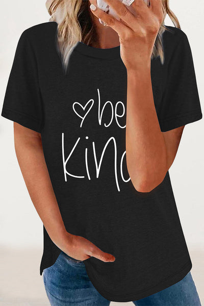 Antonella® | Casual O-neck T-shirts with letter print