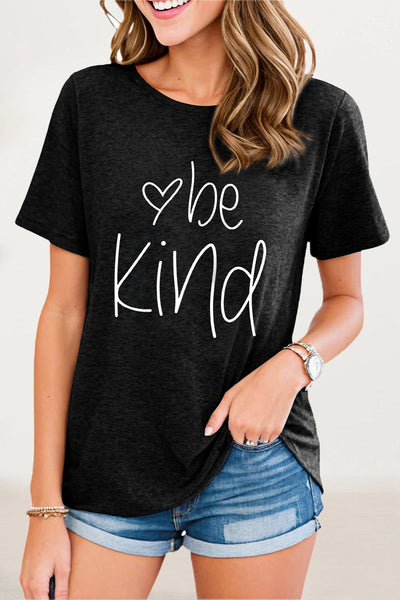 Antonella® | Casual O-neck T-shirts with letter print