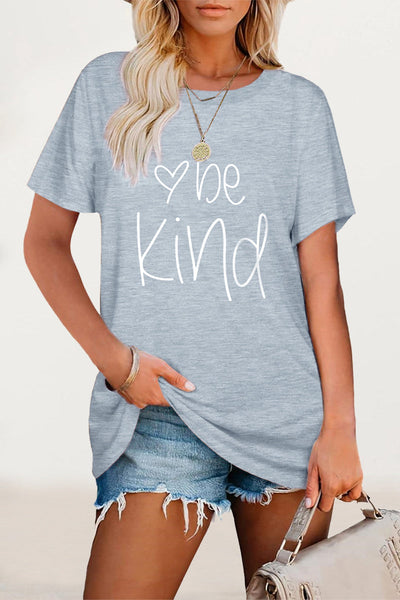 Antonella® | Casual O-neck T-shirts with letter print