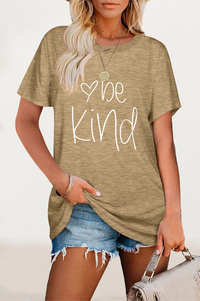 Antonella® | Casual O-neck T-shirts with letter print