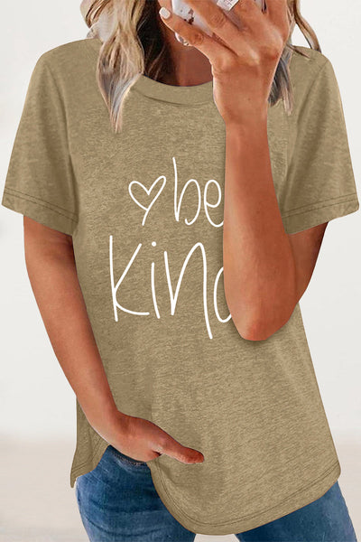 Antonella® | Casual O-neck T-shirts with letter print