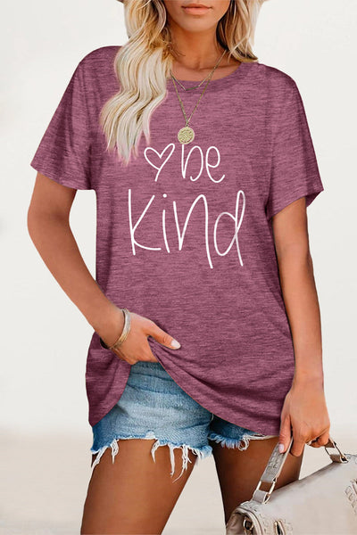 Antonella® | Casual O-neck T-shirts with letter print