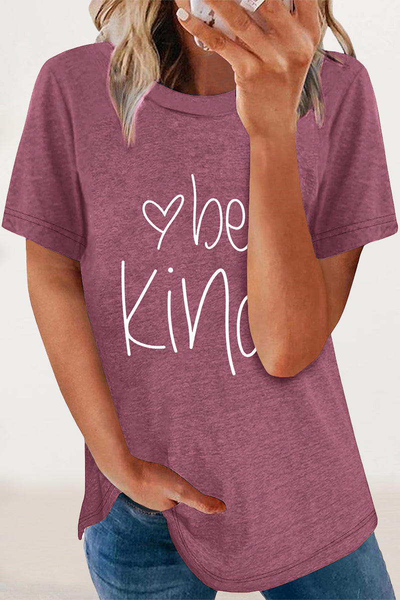 Antonella® | Casual O-neck T-shirts with letter print
