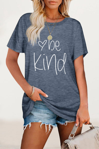 Antonella® | Casual O-neck T-shirts with letter print