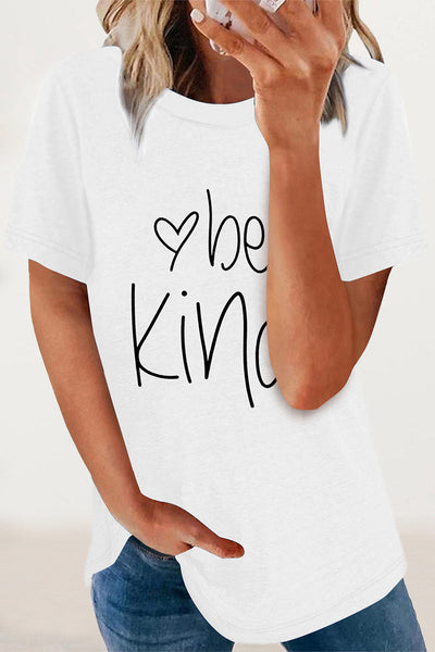 Antonella® | Casual O-neck T-shirts with letter print