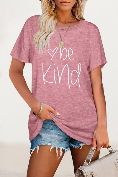 Antonella® | Casual O-neck T-shirts with letter print